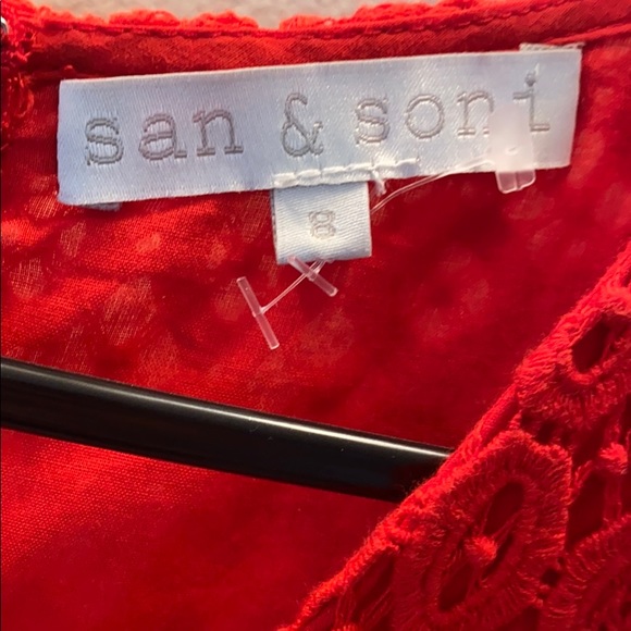 San & Sony by Anthropologie romantic red dress - Picture 6 of 7